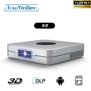 TouYinger K2 미니빔프로젝터 DLP 안드로이드9.0 무선미러링 2GB RAM 32GB ROM 홈시네마 FHD 스마트빔 프로젝트빔 3D 빔프로젝터4k