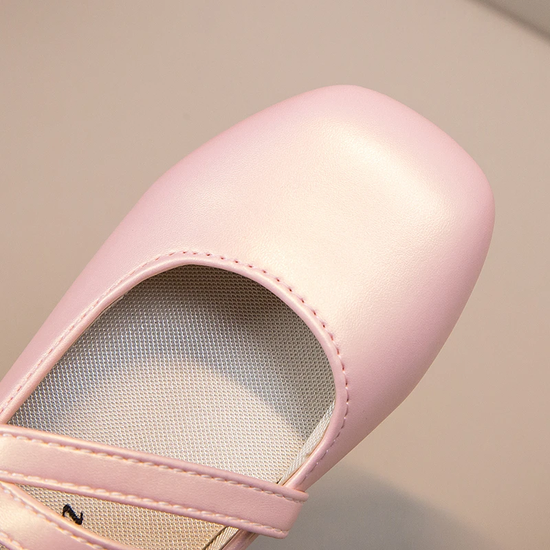 Girls' White Princess Dance Performance Kid's Summer Pink Dance Shoe Baby Single Shoe Student Babay Goden Version Flats