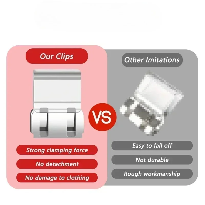 4-10PCS 보이지 않는 다리 단축 클립, 미끄럼 방지 바지 가장자리 클립, 빠른 수정 헴 클립, 숨겨진 바지 조절기, 바느질 액세서리