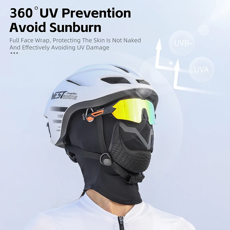 Cycling Full Face Mask Motorcycle MTB Road Bike Breathable Anti Collision Bandana Bicycle Headwear Cap Equipment