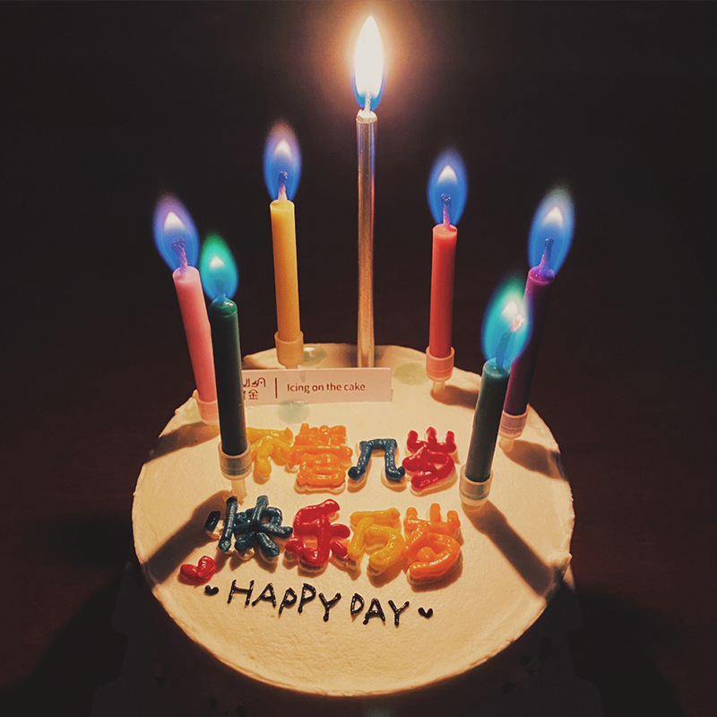Colorful 6/12pcs/pack Multi-color Flame Candles Wedding Party Birthday Cake Candles Decoration Party Supplies Kids