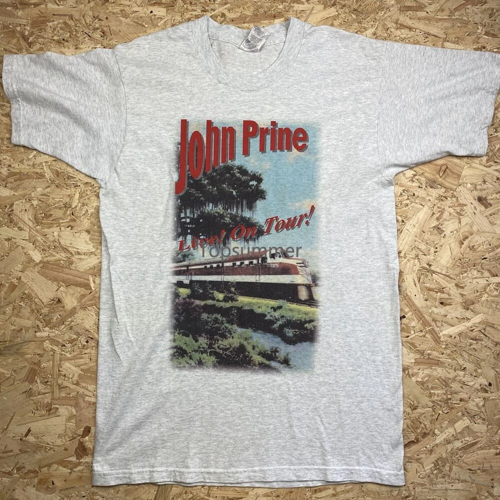 

John Prine Live On Tour Graphic Print Vintage T-Shirt Mens L