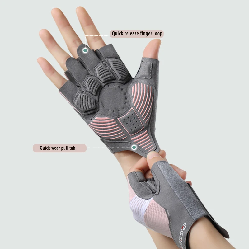 Unisex Half-Finger Cycling Gloves - Anti-Slip, Shock-Absorbing, Ideal for Outdoor Sports and Fitness