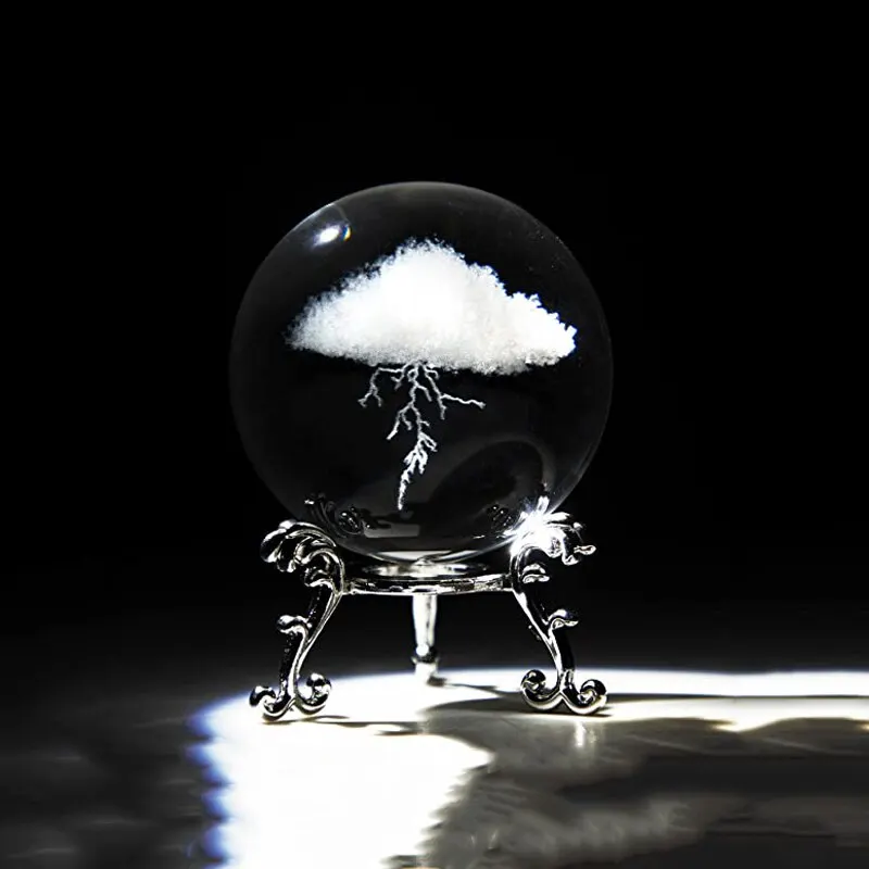 1pc Night Sky Meteor Moon Crystal Ornament Round Holiday Gift Desktop Home Creative Decoration Small Decorative Items