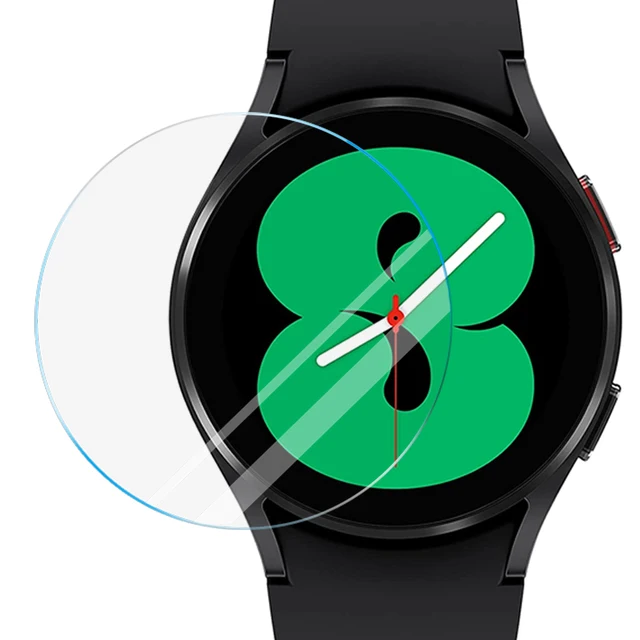 Samsung Galaxy Watch 4 Screen Protector and Case 44mm, Anti-Fog Tempered Glass Protective Film and Hard PC Bumper Smartwatch 1 Pcs