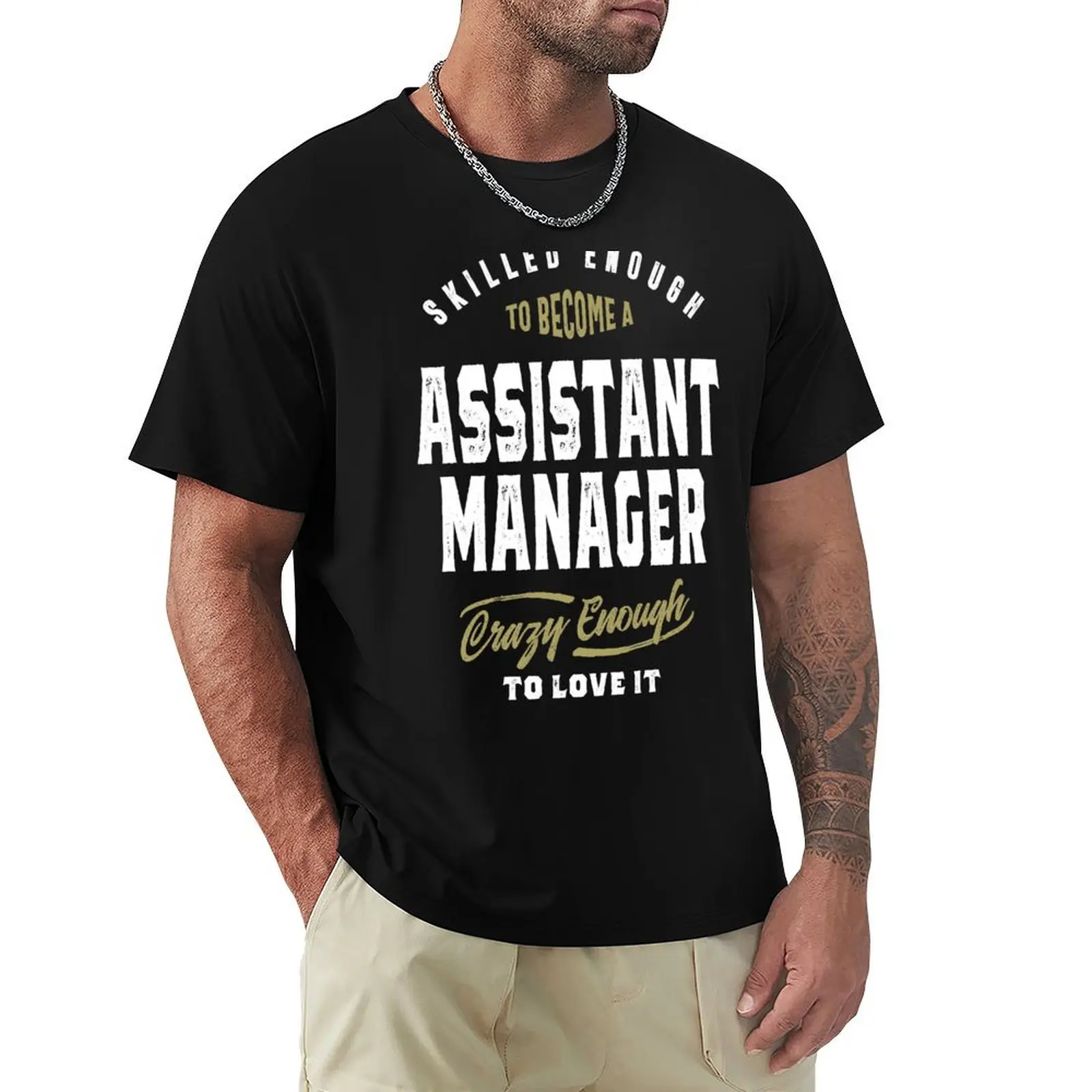 

Assistant Manager T-Shirt summer tops vintage customs design your own quick-drying oversized t shirt men