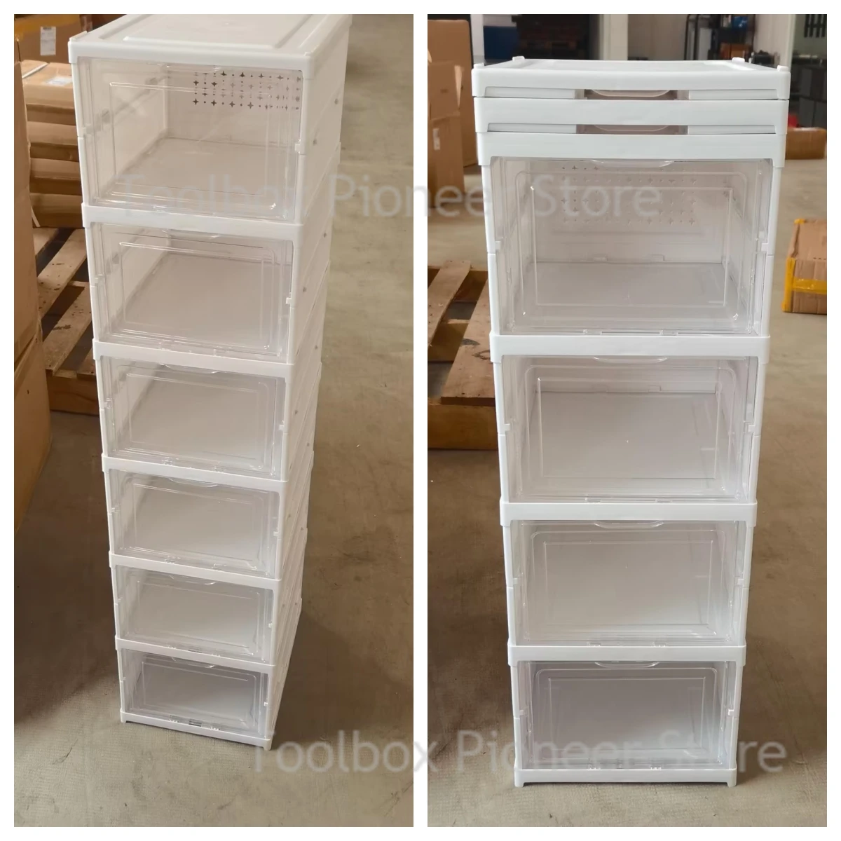 3/6 Layers Shoes Box Foldable Sneaker Shoe Storage Box Stackable Transparent Dustproof Cabinet Shelf Shoe Rack Organizers shoe rack,fabric shoe cabinet,shoe storage box