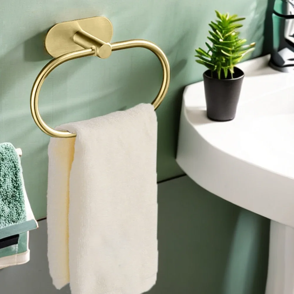 Self-Adhesive Stainless Steel Towel Rack 5