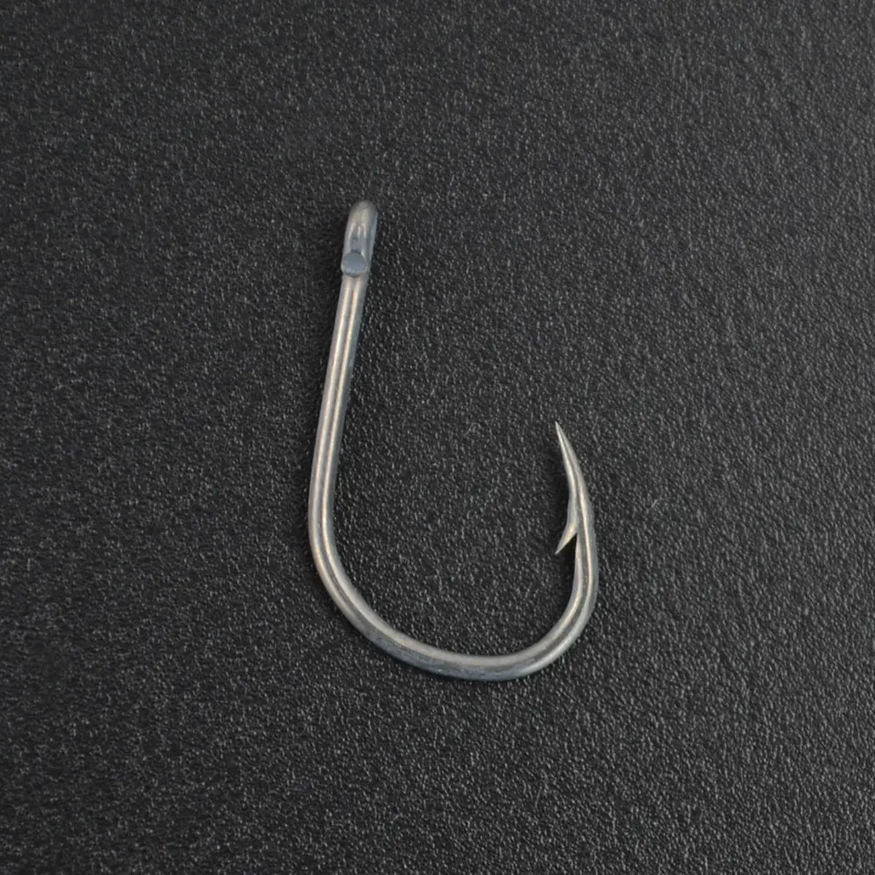 50 Ami Da Pesca Hirisi Modello 8019, Misura 2, Con Ardiglione, In Acciaio Al Carbonio Rivestito Teflon, Per Carpa E Pesca In Acqua Dolce E Salata