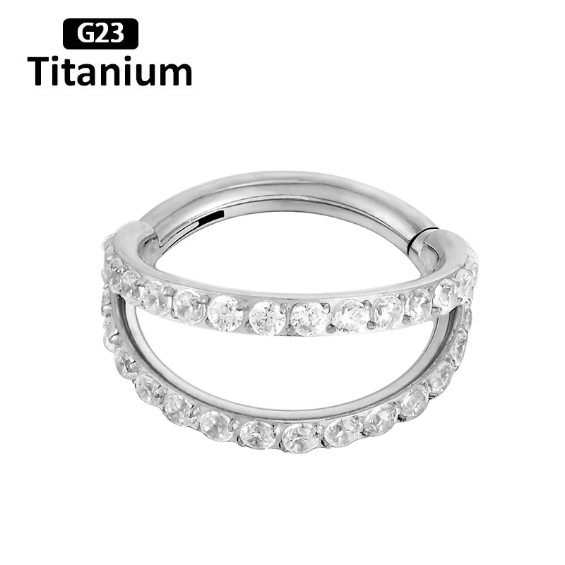 ASTM F136 Titan Piercing Klappbarer Segment-Septumring Nasenringe Clicker Ohrknorpel Tragus Helix Conch Körperschmuck Ohrringe – Detail 39