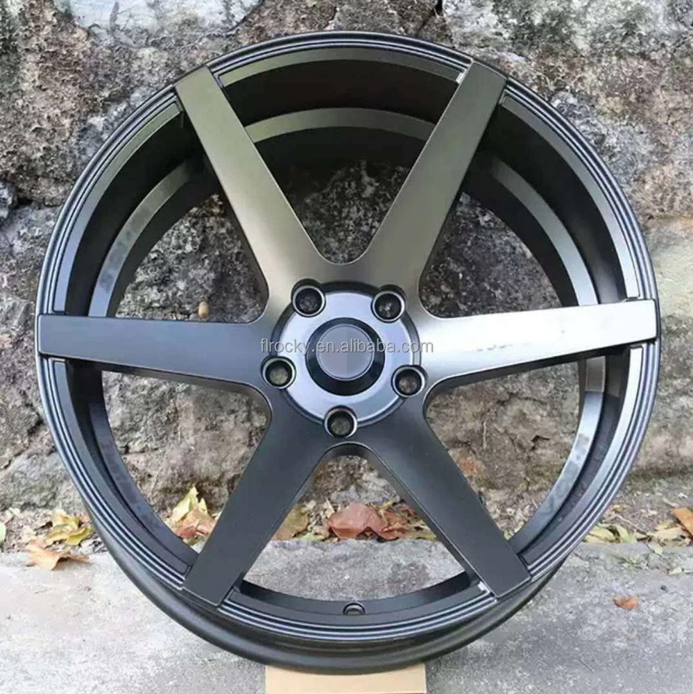 4PCS Hot Sale Casting Matt Black Alloy Wheels With 17 18 Inch 5 Holes 6 Holes For VW Honda Lexus