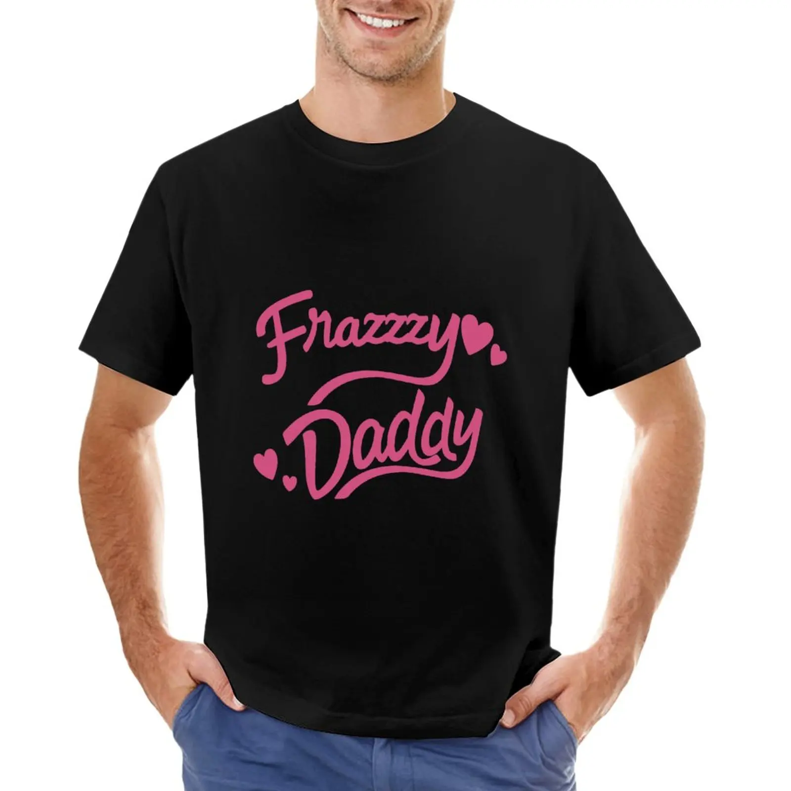 

Frazzzy Daddy Print T-Shirt summer tops vintage Men's clothing