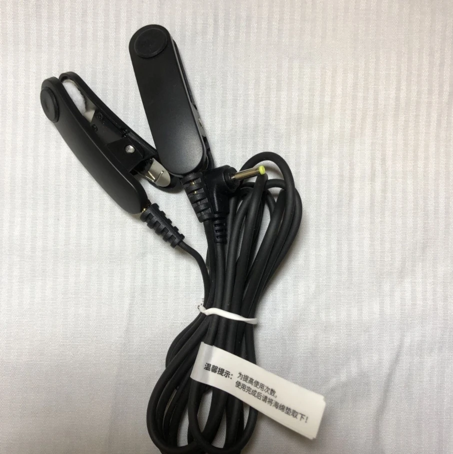 only 2 Qty Black Ear Clip Electrodes Cables Wire  Accessories For Ear-Sleeping Aid Device HE-M008 Type 2