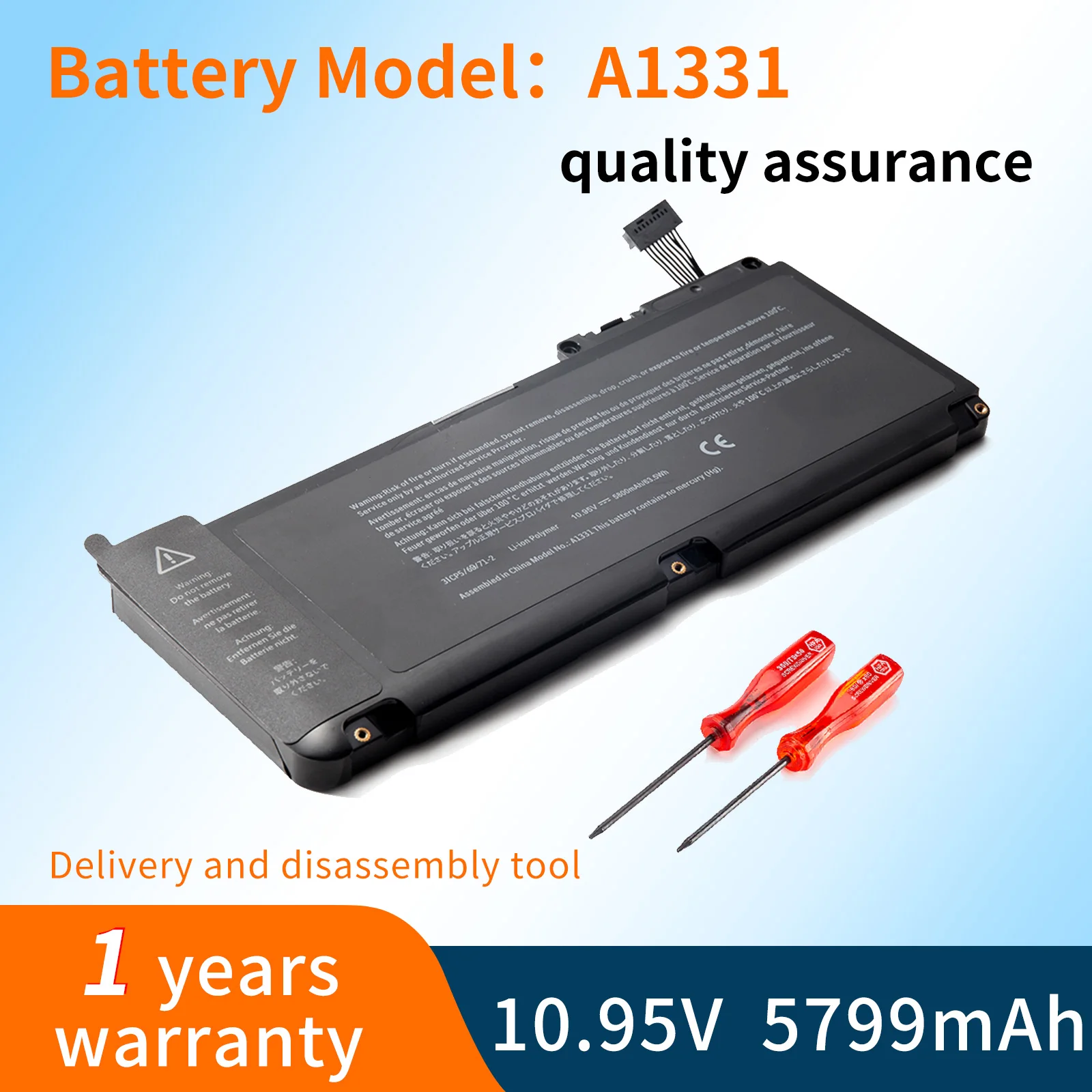BVBH New A1331 Laptop Battery For Apple MacBook 13.3"A1342 Unibody MC207LL/A MC516LL/A 020-6809-A 10.95V 63.5WH BVBH New A1331 Laptop Battery For Apple MacBook 13.3"A1342 Unibody MC207LL/A MC516LL/A 020-6809-A 10.95V 63.5WH
