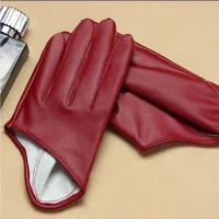 Gants demi-l'hypothèse en similicuir PU pour femmes, gants sans doigts, gants de personnalité, performance sur scène, danse, mode féminine 2
