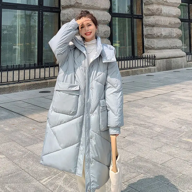 

Winter New Cotton-padded Women's Long Over Knee Cotton-padded Jacket Women Thick and Thin Cotton-padded Coat Coat