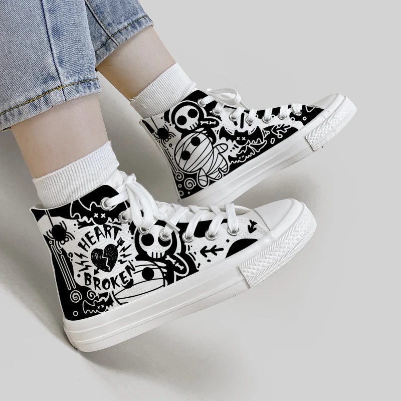 Amy and Michael Original Design Individual Graffiti Shoes Women