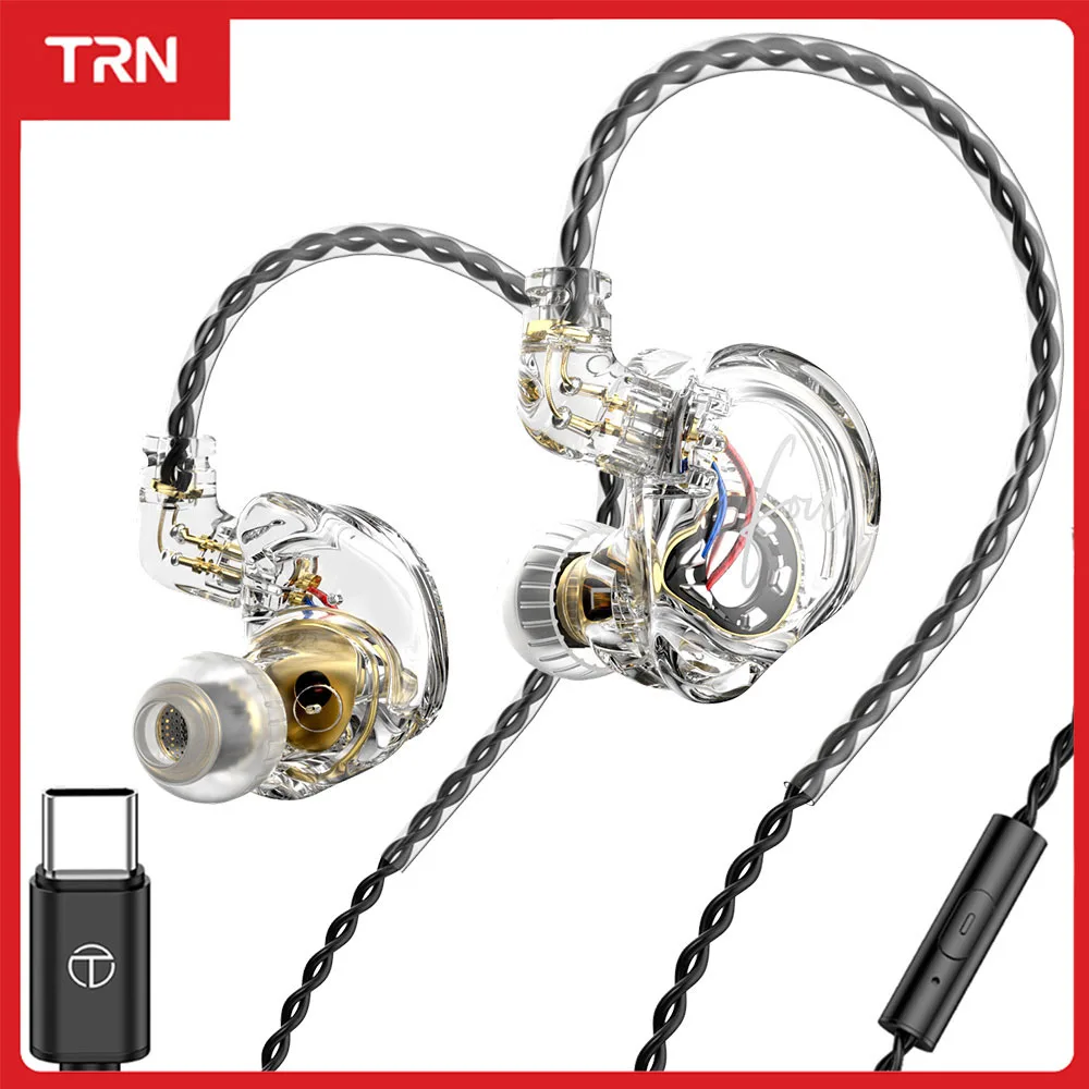 TRN CS4  In Ear Earphone 1DD Dynamic HIFI Bass Earbuds Running Sports Headphones Game Headset For  TRN MT1MAX