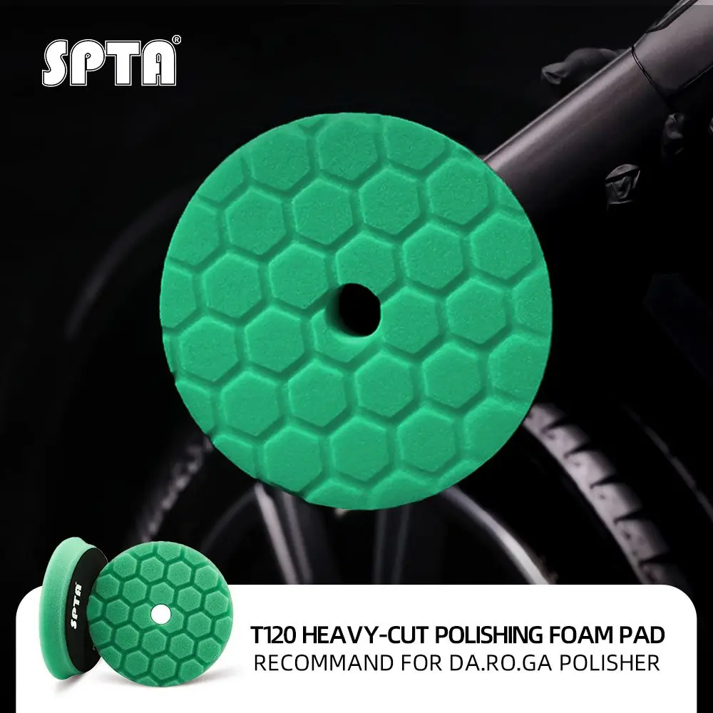 Car Polishing Pad 3"(80mm)/5"(125mm)/6"(150mm) Beveled Hex-Logic Car Sponge Polishing Foam Pad For DA/RO/GA Polisher 1PC SPTA