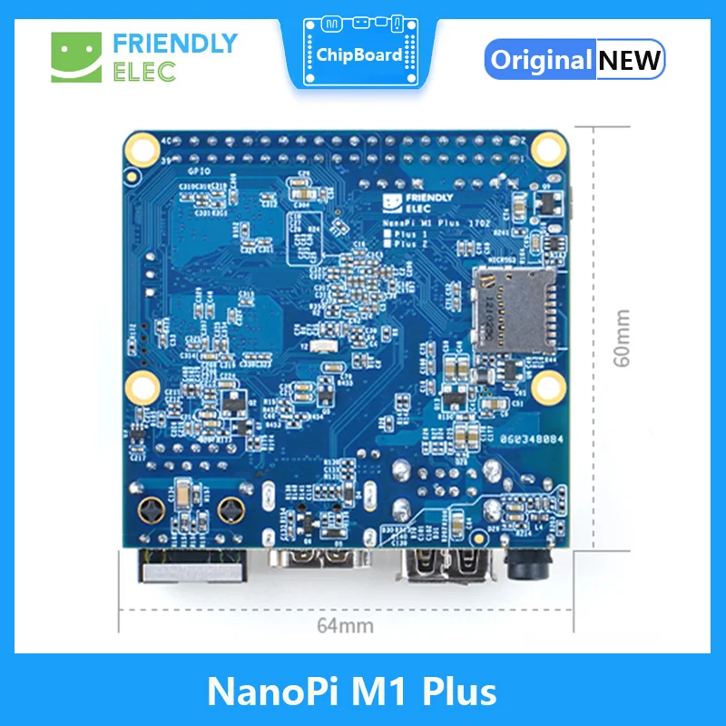 NanoPi M1 Plus Development Board Allwinner H3 4K Play Quad-core Cortex-A7 Onboard WiFi Bluetooth Compatible EMMC