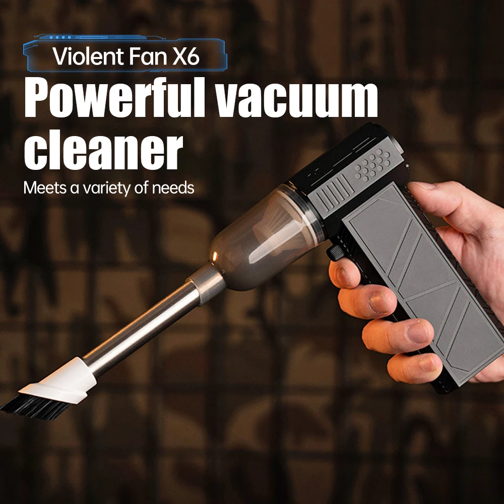 X6 Violent Fan 140000RPM Powerful Air Blower Vacuum Dust Cleaner Type-C Charging Strong Winds 53m/s Brushless Turbo Jet Blower 4