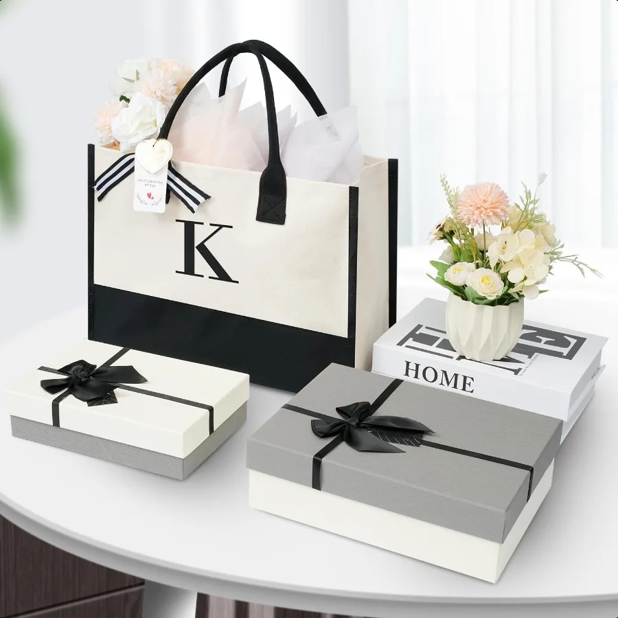 Personalized Initial Tote Bag for Women and Gifts