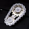 Relieve pressure on chain fidget spinner metal toys with gear chain teeth flywheel and sprocket chain wobble 3