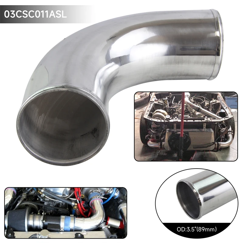 80mm 3 1/8' / 89mm 3.5" / 102mm 4" Inch 90 Degree Elbow Aluminum Turbo