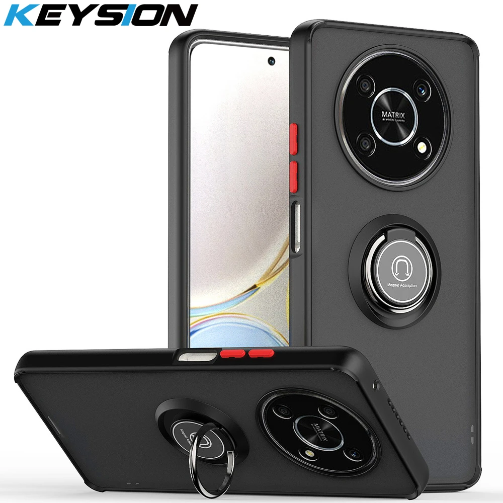 KEYSION Fashion Matte Clear Phone Case for Honor X9 5G X30 Transparent Shockproof Phone Back Cover for Huawei Honor Magic 4 Lite