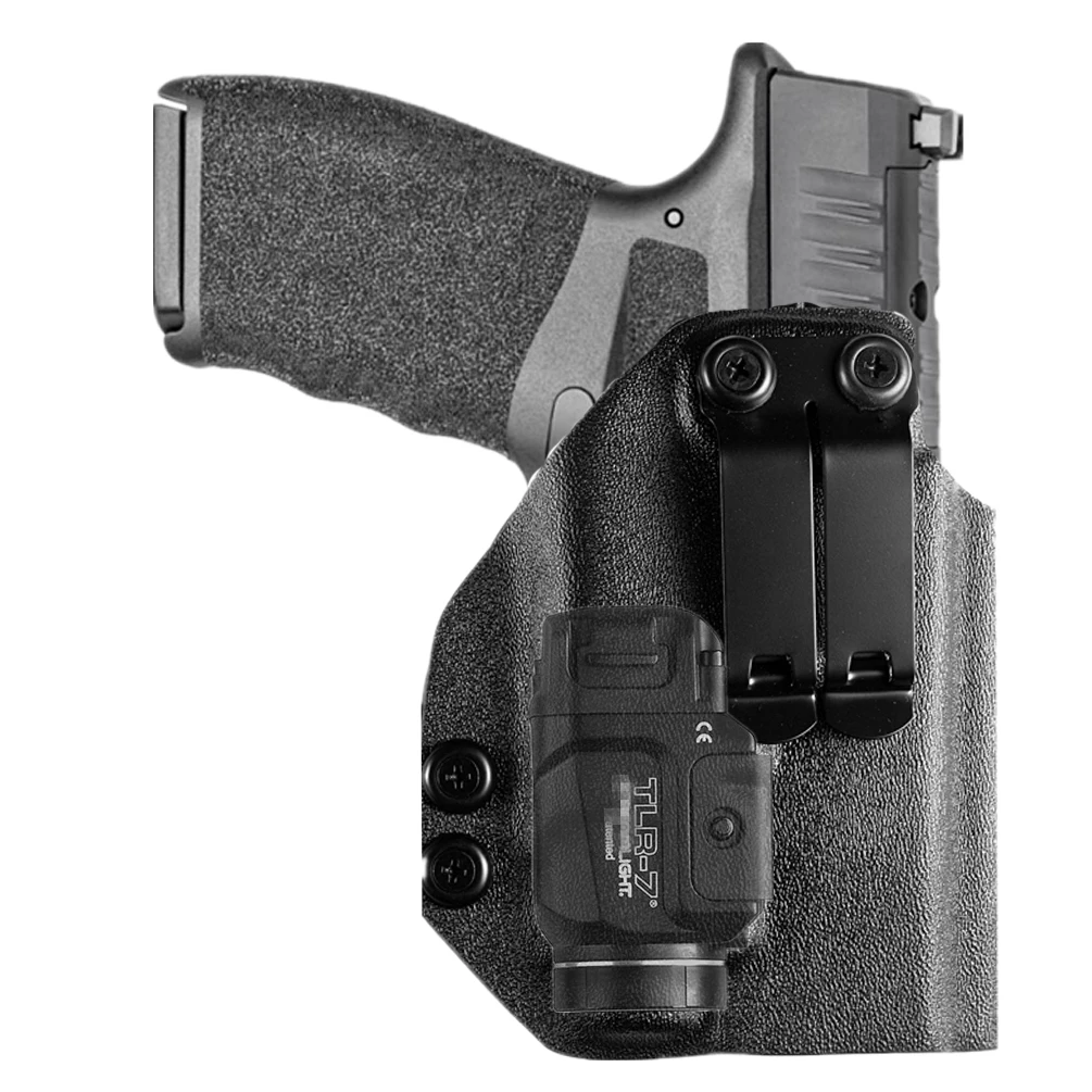 Pistol Holster Gun Holster Kydex IWB Holster Springfield Hellcat PRO Streamlight Tactical Flashlight TLR 7 TLR-8 TLR-8A Light Concealed Carry