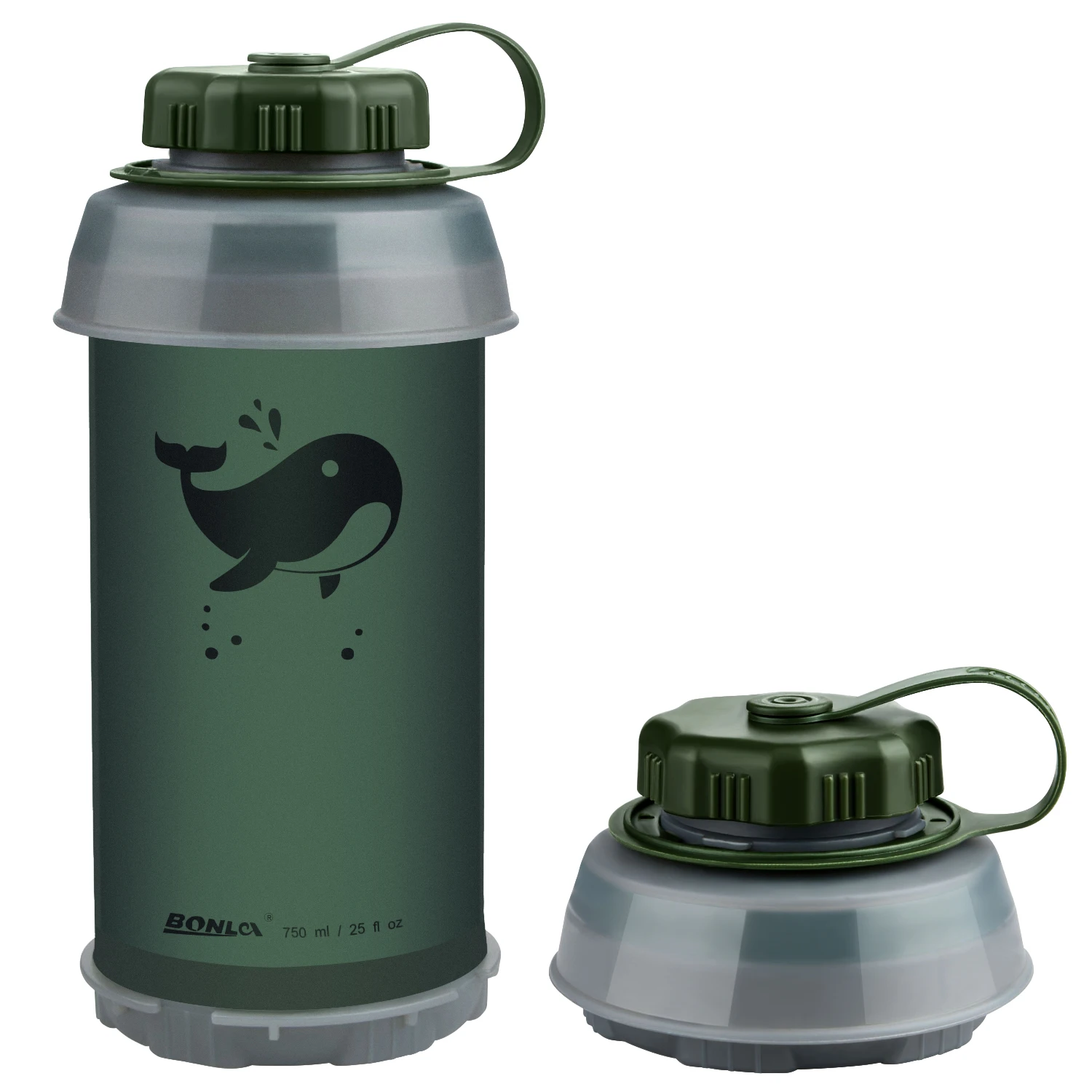 750ml Foldable Water Bottle Folding Soft Flask Folding Sport Bag Collapsible Drink Running Camping Hiking Climbing Bottles