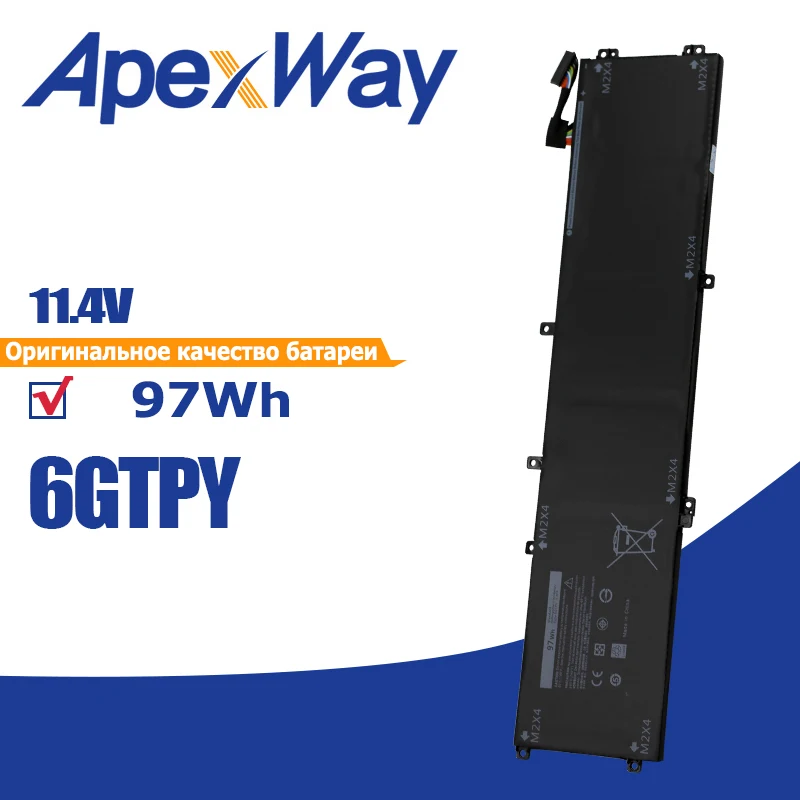 

Аккумулятор Apexway 6GTPY H5H20 для ноутбука DELL XPS 15 9570 9560 7590 для ноутбука DELL Precision 5520 5530