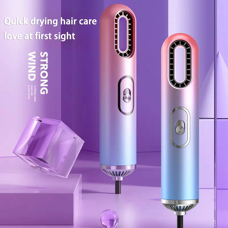 XIOAMI Hair Dryer Hair Styling 3-in-1 Mini Portable Hair Dryer Curling Comb Brush Curling Iron Straightener Manual Hair Dryer 4