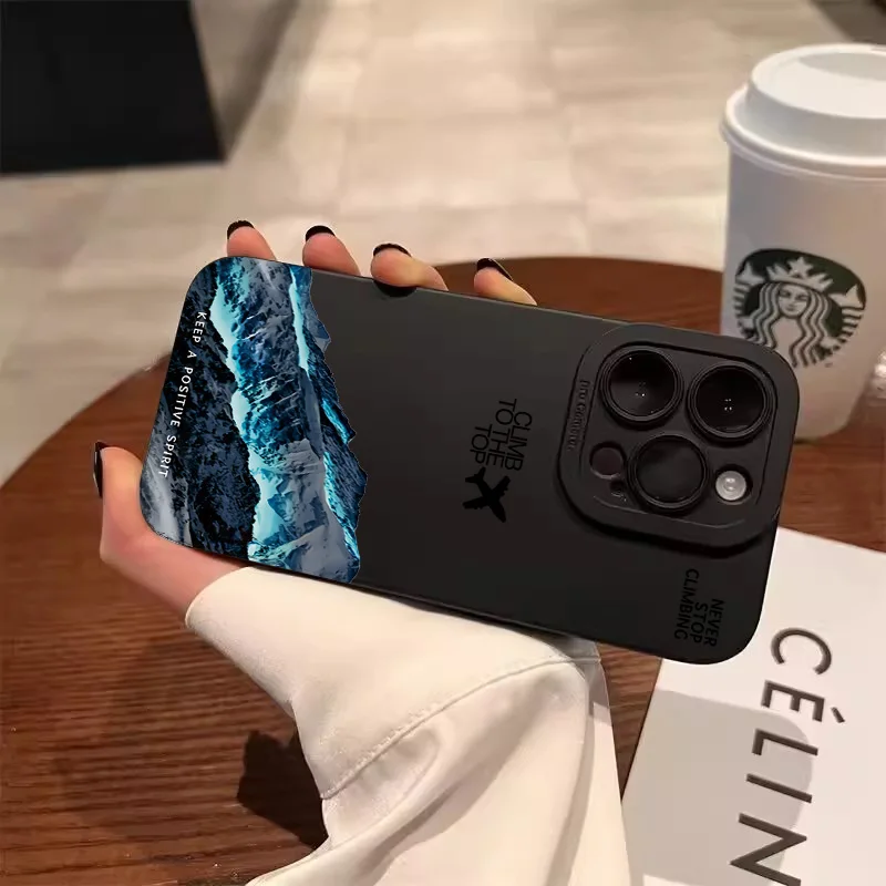 Mountain Peak Aircraft Shockproof Matte Phone Case