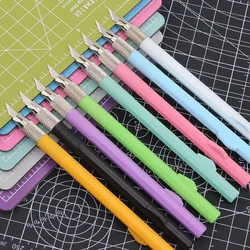 14cm Anti-Slip Blade Utility Knife Paper Cut Crafts Carving Tools Office and School Accessories Mat