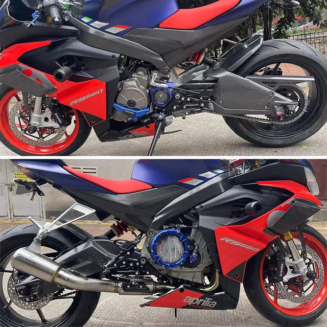 アプリリア rs660用カーボンマフラーカバー