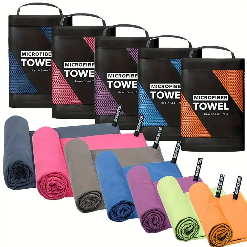 Grande serviette de plage microfibre anti-sable séchage rapide_voghion.com