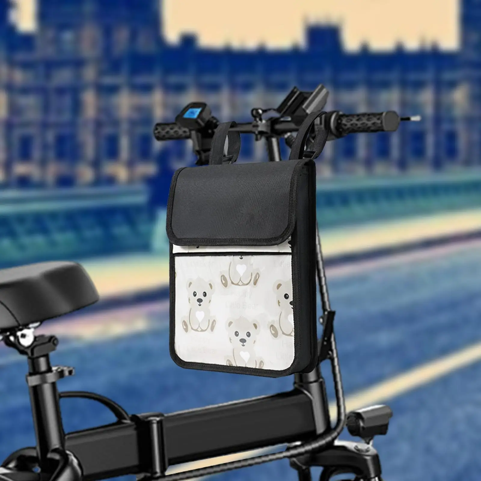 Bike Handlebar Bag Accessories Adjustable Outdoor Riding Cartoon Polyester Easy to Install Waterproof for Scooter Motorcycle Bike Handlebar Bag Accessories Adjustable Outdoor Riding Cartoon Polyester Easy to Install Waterproof for Scooter Motorcycle