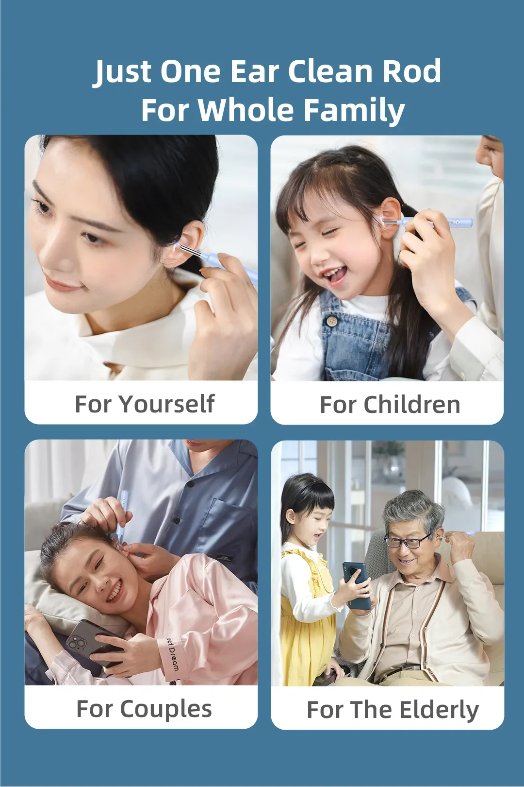 Xlife Earwax Removal Removal Tool with 6 LED Lights, 1080p FHD Camera Ear Cleaner Ear Camera with A Intelligent Gyroscope 5