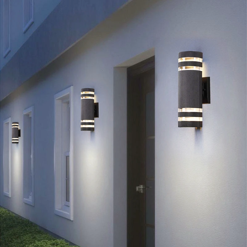 Outdoor Cylinder LED Wall Lamp Acrylic Waterproof IP65 GU10/E27 Up Down Street Sconce Garden Gate Porch Path Decor Wall Lighting wall light