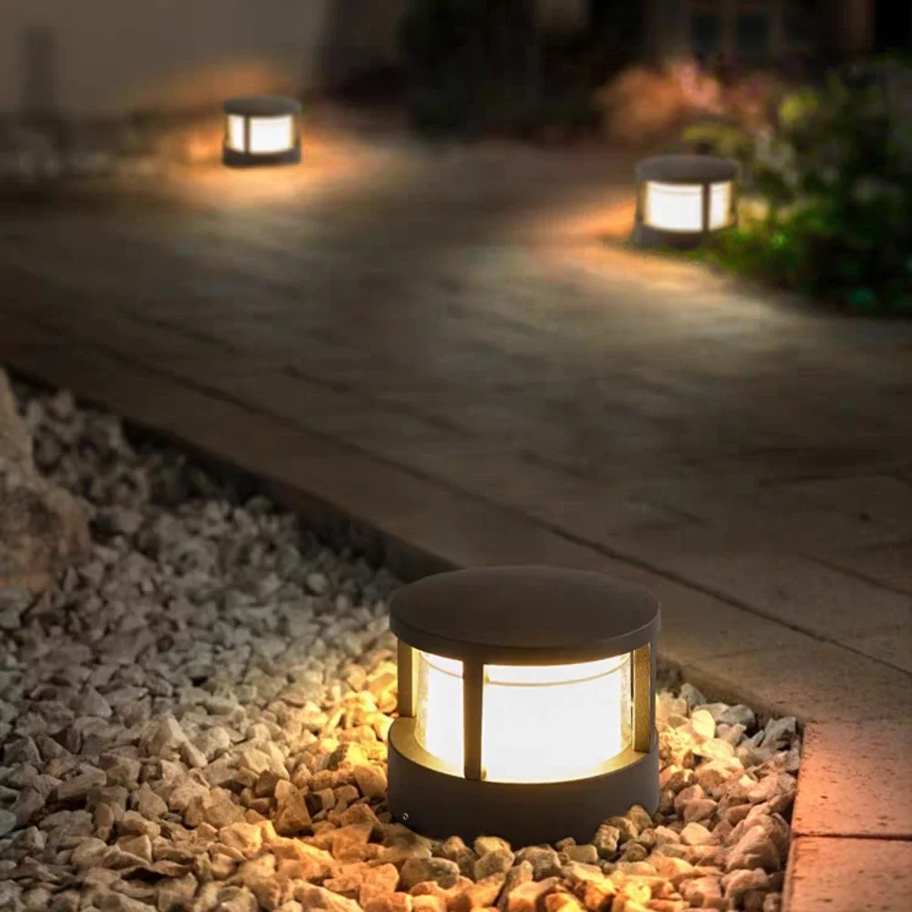 New Outdoor Lawn Lamp Led Die-casting Aluminium Modern Garden Villa Patio Light Outdoor Bollard Light