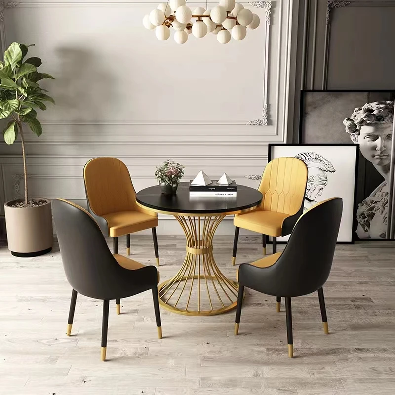 Modern Living room marble coffee table INS Round small Sofa side table balcony Coffee Corner hall negotiation reception table