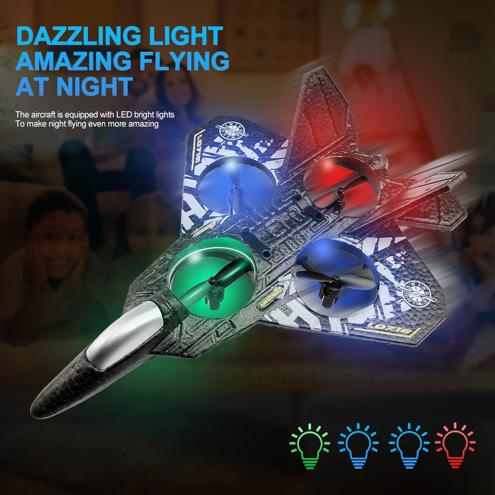 L0712 RC Remote Control Airplane 2.4G Gravity Sensing RC Glider One Key Takeoff 360° Rotation Plane EPP Foam Kids Toys 2