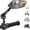 1pair Bike Rear View Mirror Reflector Adjustable Rotatable Handlebar Mirror Clear Rearview Electric Scooter Bicycle Accessorie 1