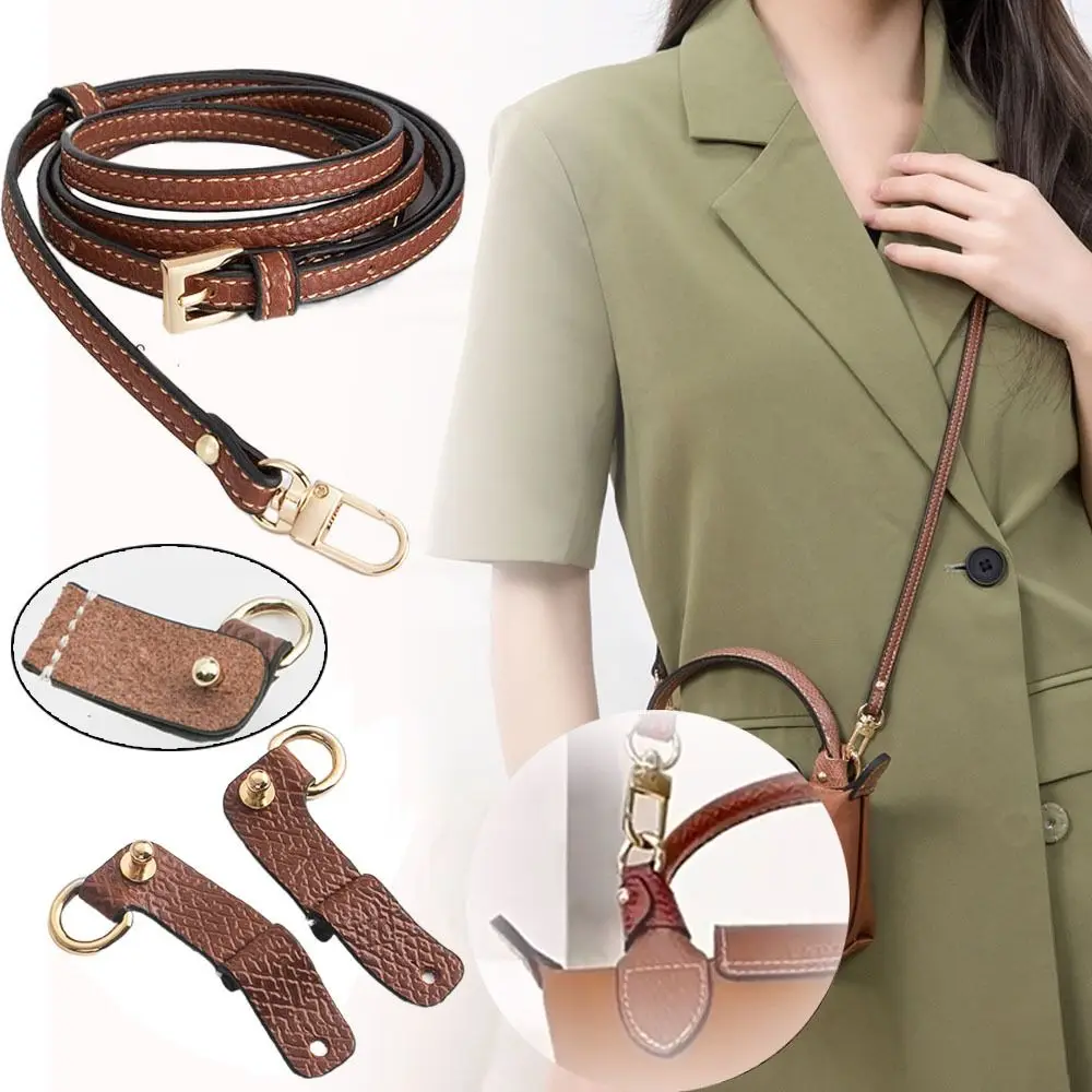 Description Picture 2 of itemWomen Conversion Transformation Handbag Belts Hang Buckle Genuine Leather Strap Crossbody Bags Accessories For Longchamp