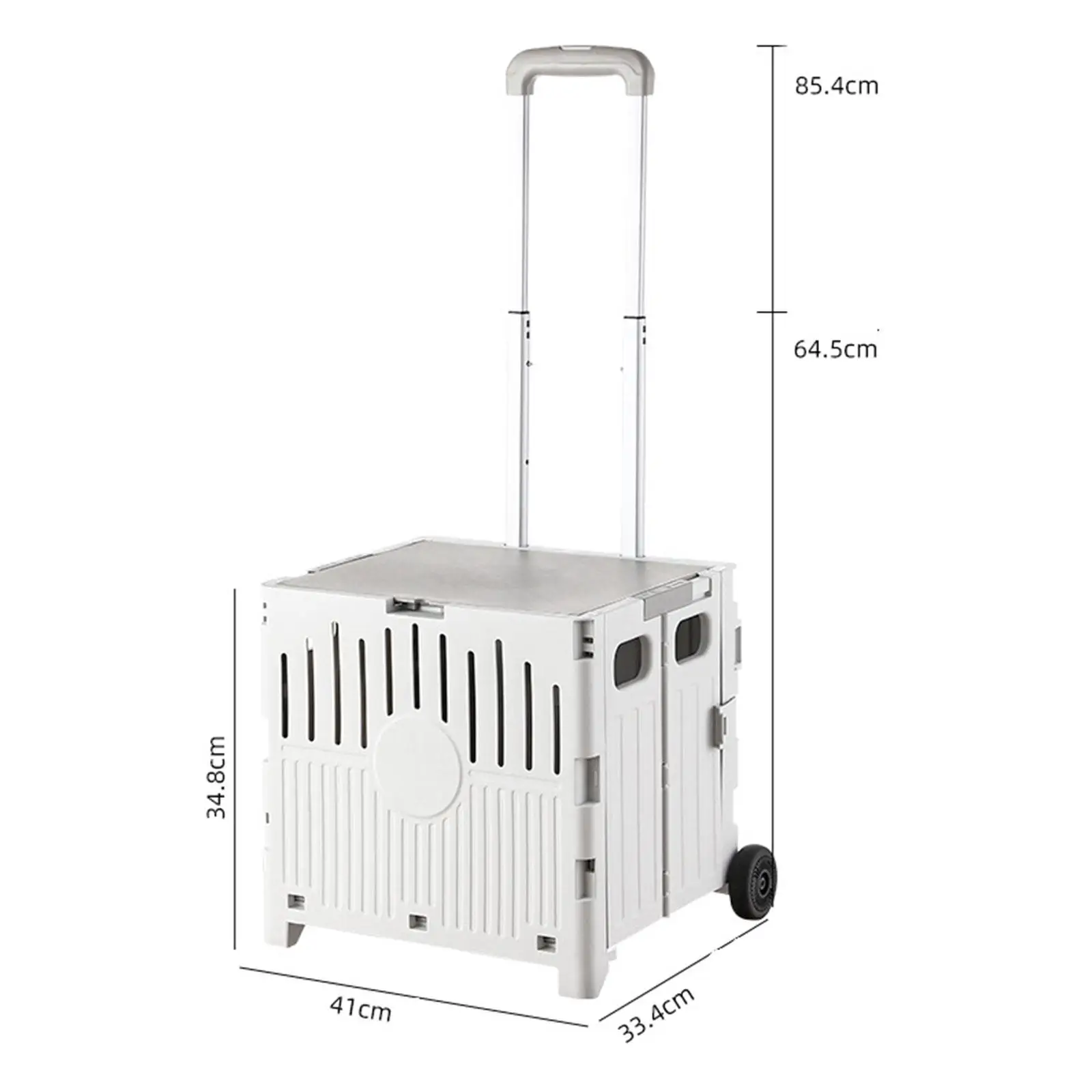 Folding Shopping Cart Shopping Trolley Wheel Box Large Capacity Lightweight Foldable Utility Cart Hand Truck for Outdoor Home
