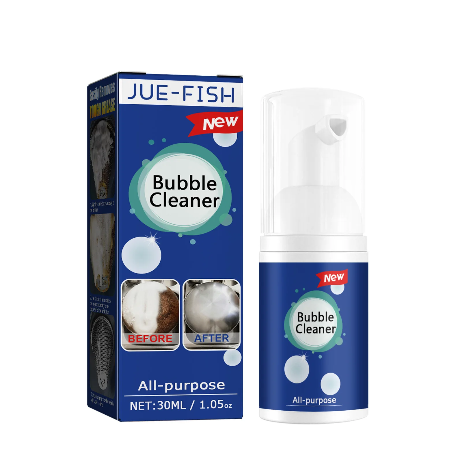 Kitchen Oil Cleaner 30/100ml Foaming Rinse-Free