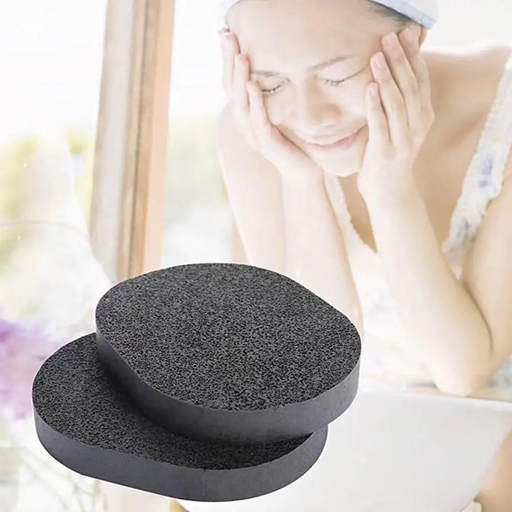 silicone beauty washing pad facial exfoliating blackhead soft deep cleaning face brushes face cleansing brush tool Natural Black Bamboo Charcoal Facial Puff Face Deep Cleansing Sponge Exfoliating Soft Portable Beauty Makeup Tools Cosmetics