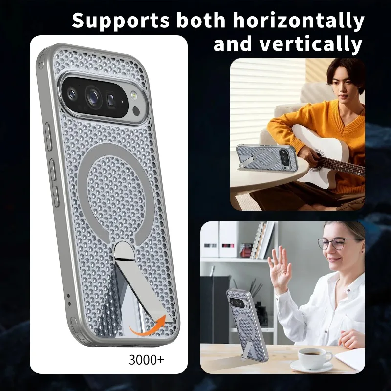 Transparent Heat Dissipation Magnetic Phone Case with PC Board Bracket