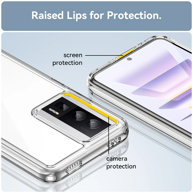 Clear Shockproof Phone Case Cover for Xiaomi Poco F5 Pro - Transparent Bumper Design